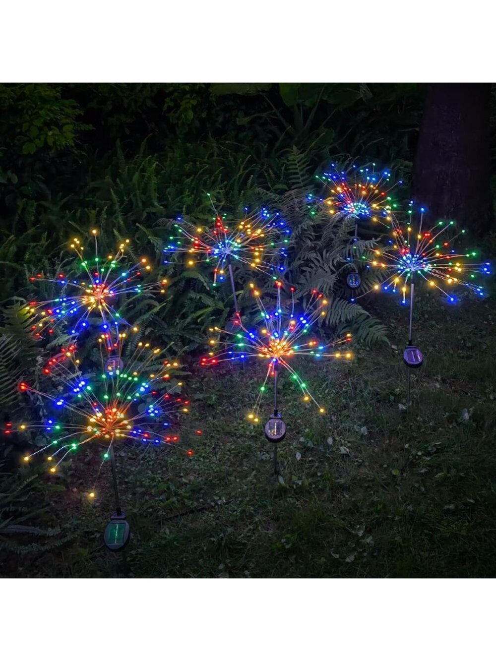 New Outdoor Solar Garden Lights, 120 LEDs 8 Lighting Modes 6 Packs